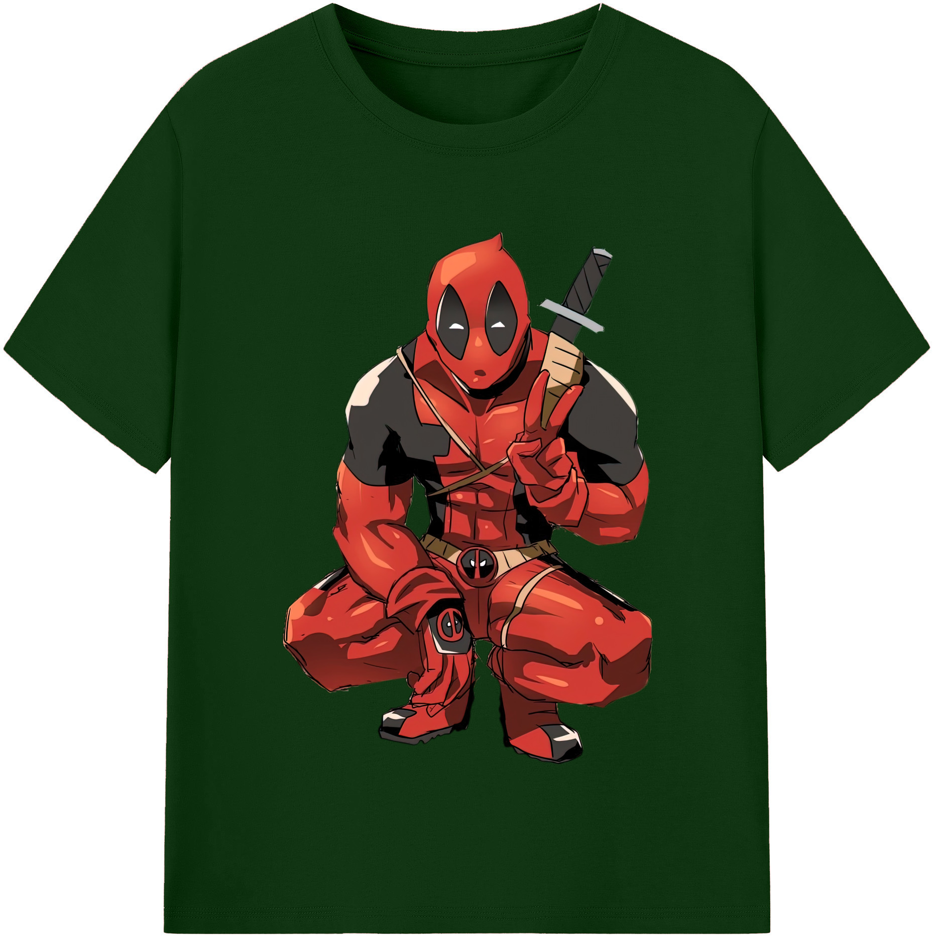 （画像用） Deadpool デッドプール 綿100％半袖Tシャツ（フロントプリント）